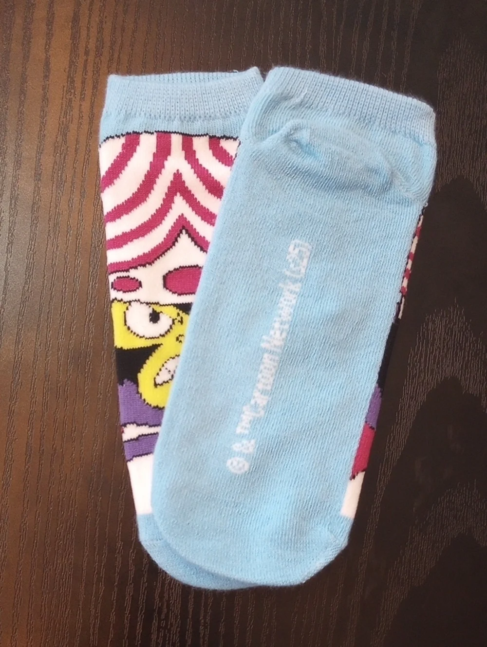 The Powerpuff Girls Mojo JoJo Character Blue Novelty Ankle Socks Size 4-10